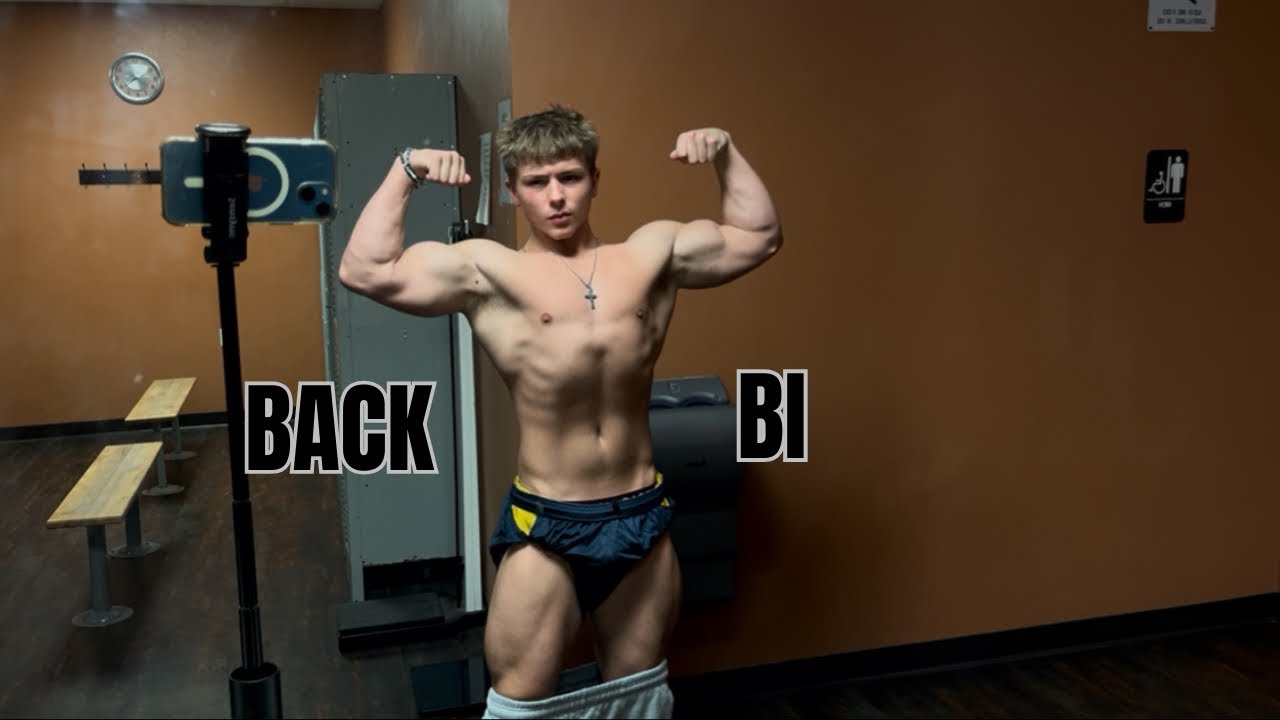 FIRST VID! Back/Bi workout(18yr old)
