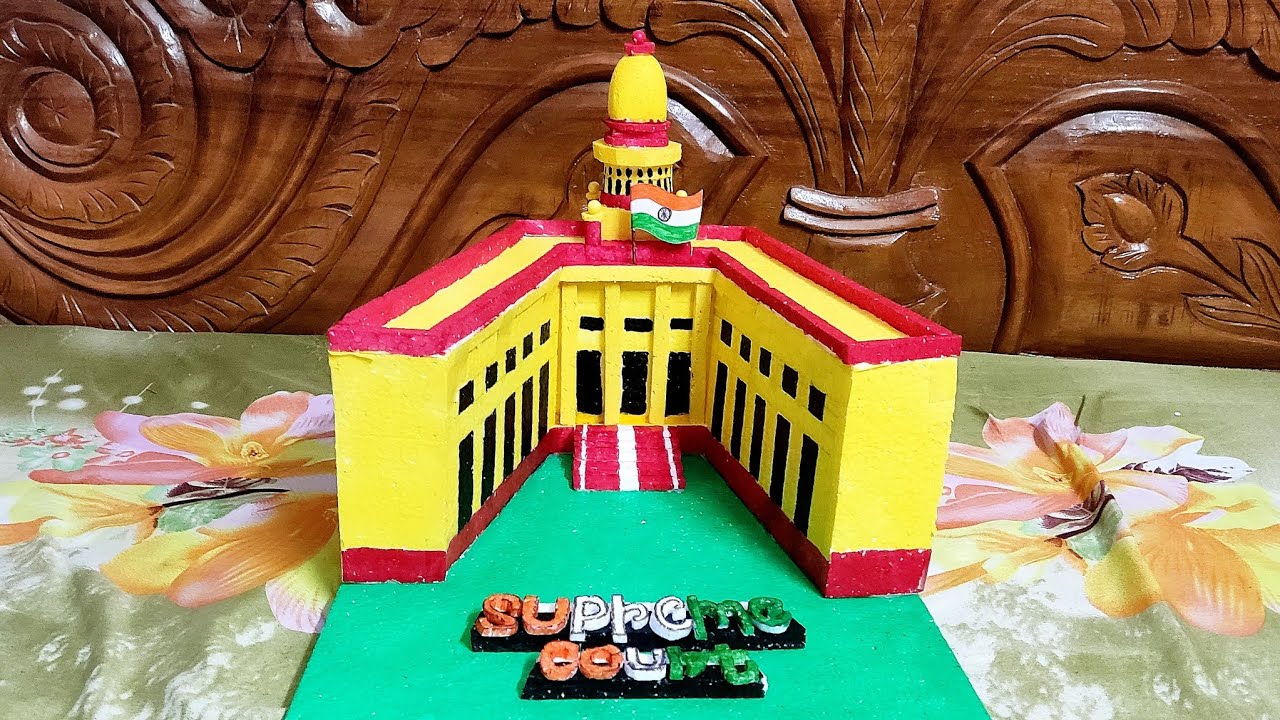 Supreme Court Model Making l Supreme Court Project with Thermocol / School Project #youtube