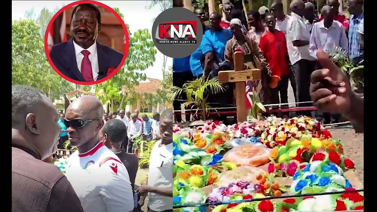 Maurice Ogeta led members of his family to Kang'o Ka Jaramogi to pay their final respect to Raila!