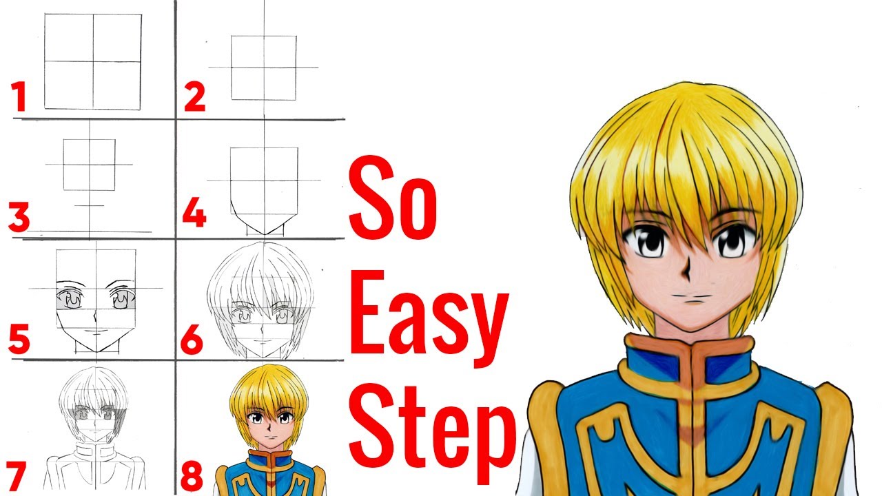 How to Draw Kurapika Easy Step by Step - Hunter x Hunter