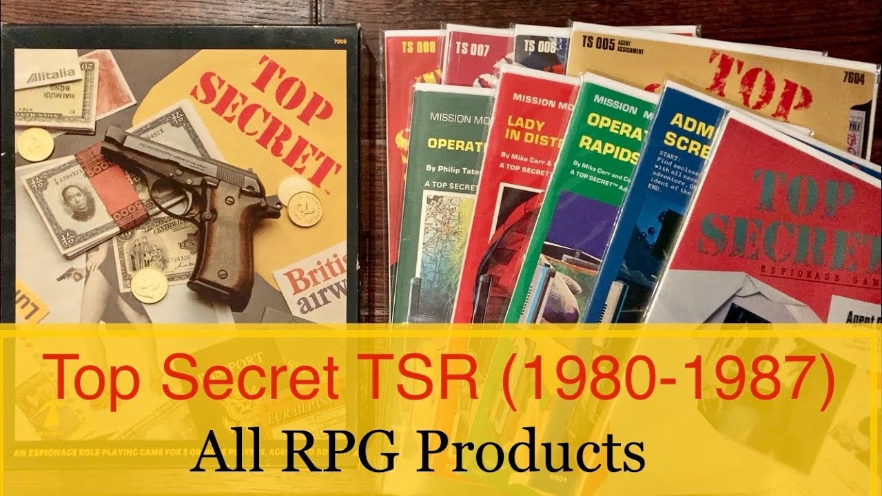Every Top Secret TSR RPG Product! (1980-87)