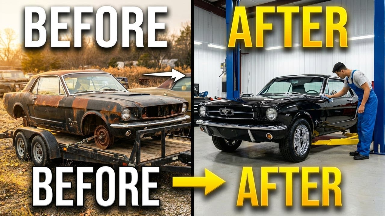 ASMR Car Restoration! Barn Find 1966 Ford Mustang Full Rebuild from Forgotten to Showroom Quality