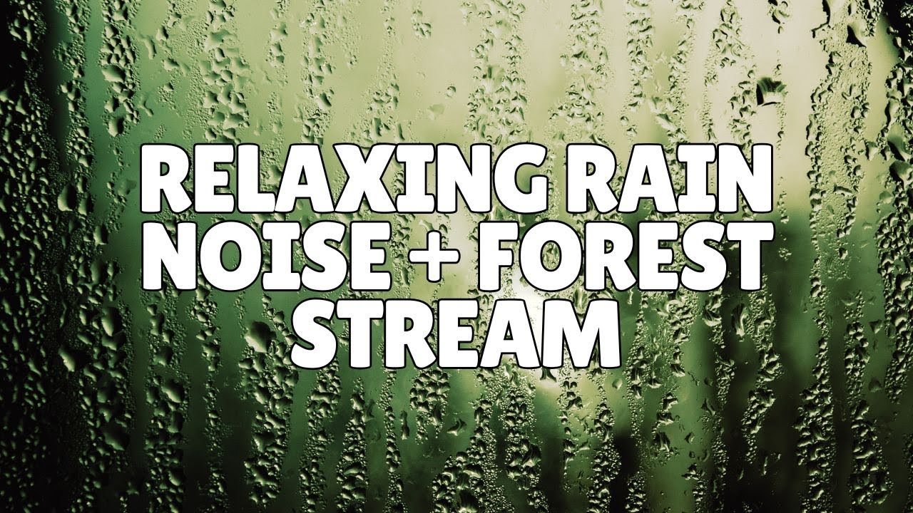 Relaxing Rain Noise + Forest Stream 🌧️ Water Sounds For Deep Sleeping, Focus & Relaxation (10 Hours)