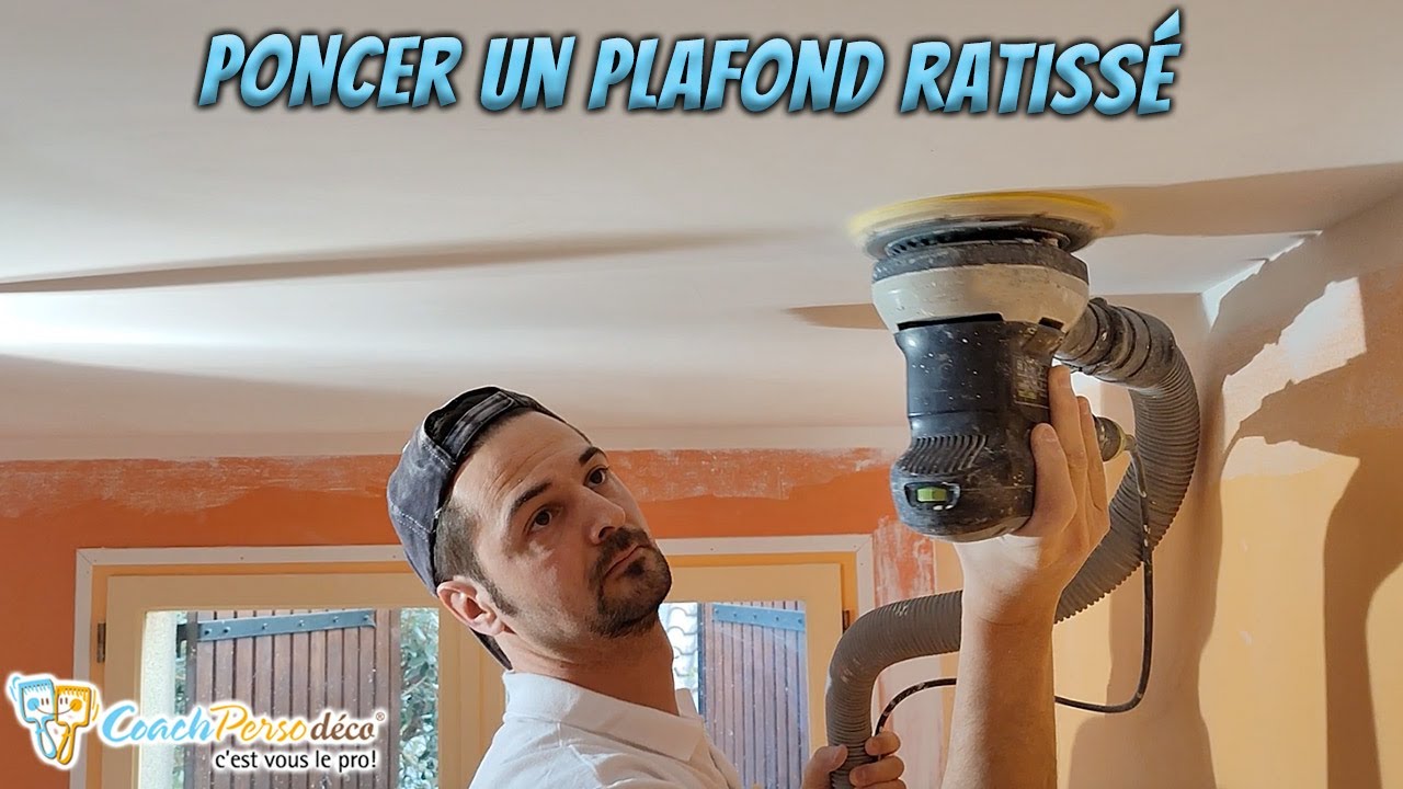 Plafond Ratissé : La BONNE Méthode pour bien Poncer l'Enduit 💪