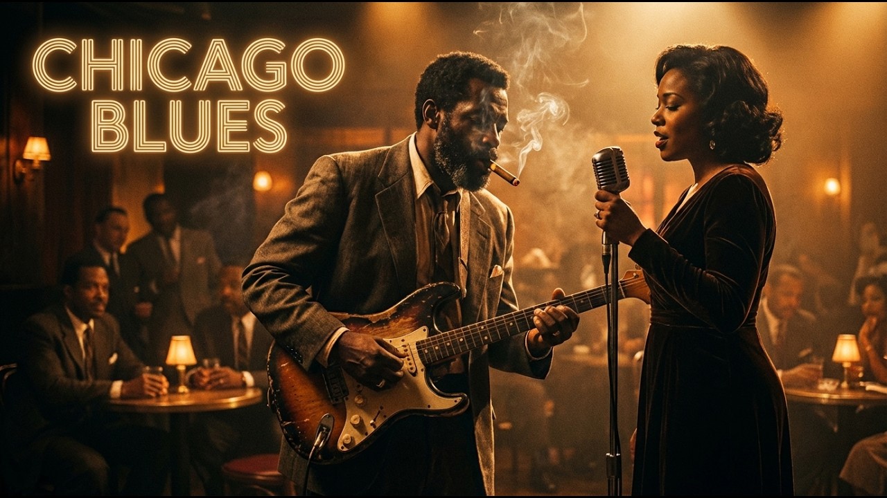 Midnight Chicago Blues 🥃 Relaxing Blues Music & Smooth Jazz for Deep Relaxation