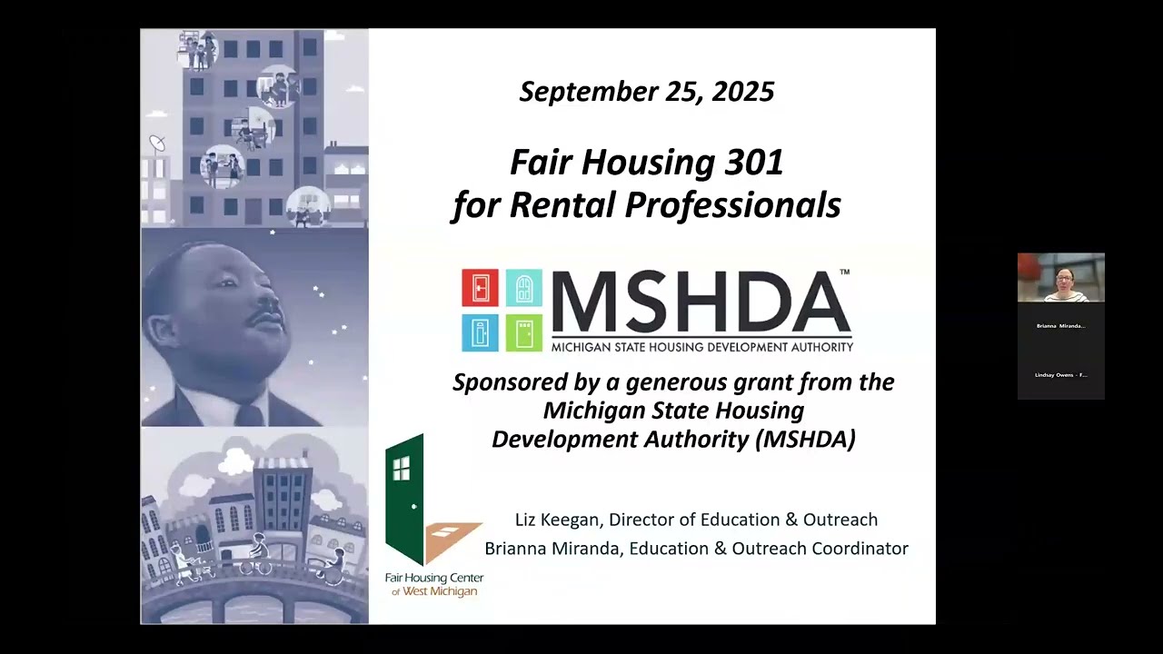 FHCWM Fair Housing 301 for Rental Professionals - September 2025