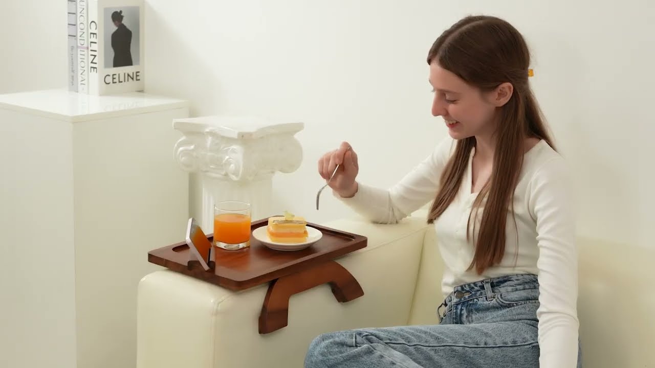 Sofa Armrest Tray, Arm Table Sofa Arm Tray Clip on Tray Table, Sofa Tray Table for Couch