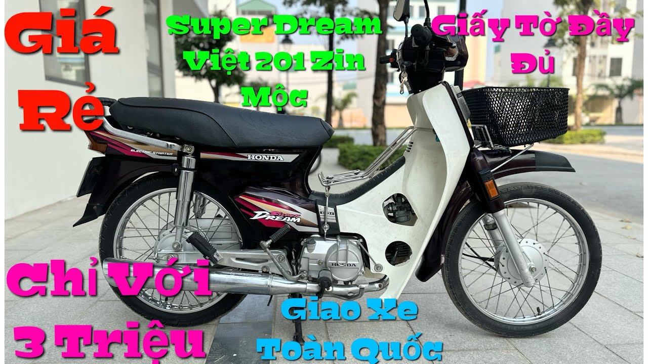Xe máy cũ giá rẻ HonDa Super Dream Việt201 Siêu Đẹp,Mộc Zin.Chỉ Với 3 Triệu Miễn Phí Ship Toàn Quốc.