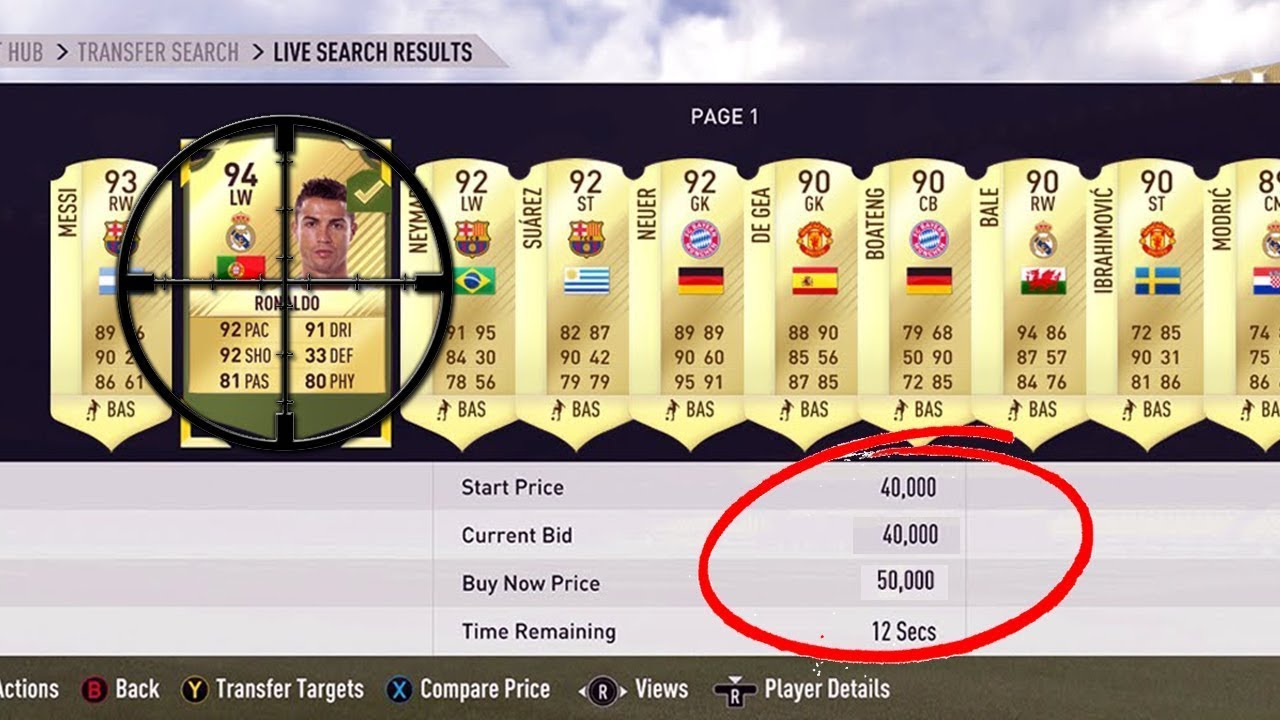 Best sniping filters and with them you get snipes like this one... - FIFA 18