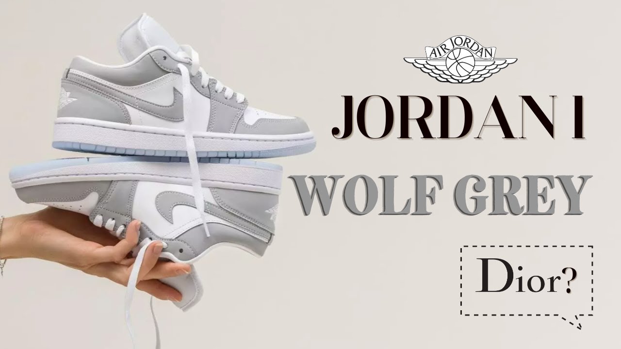 Jordan 1 Dior nhưng chỉ 4tr? Jordan 1 White Wolf Grey