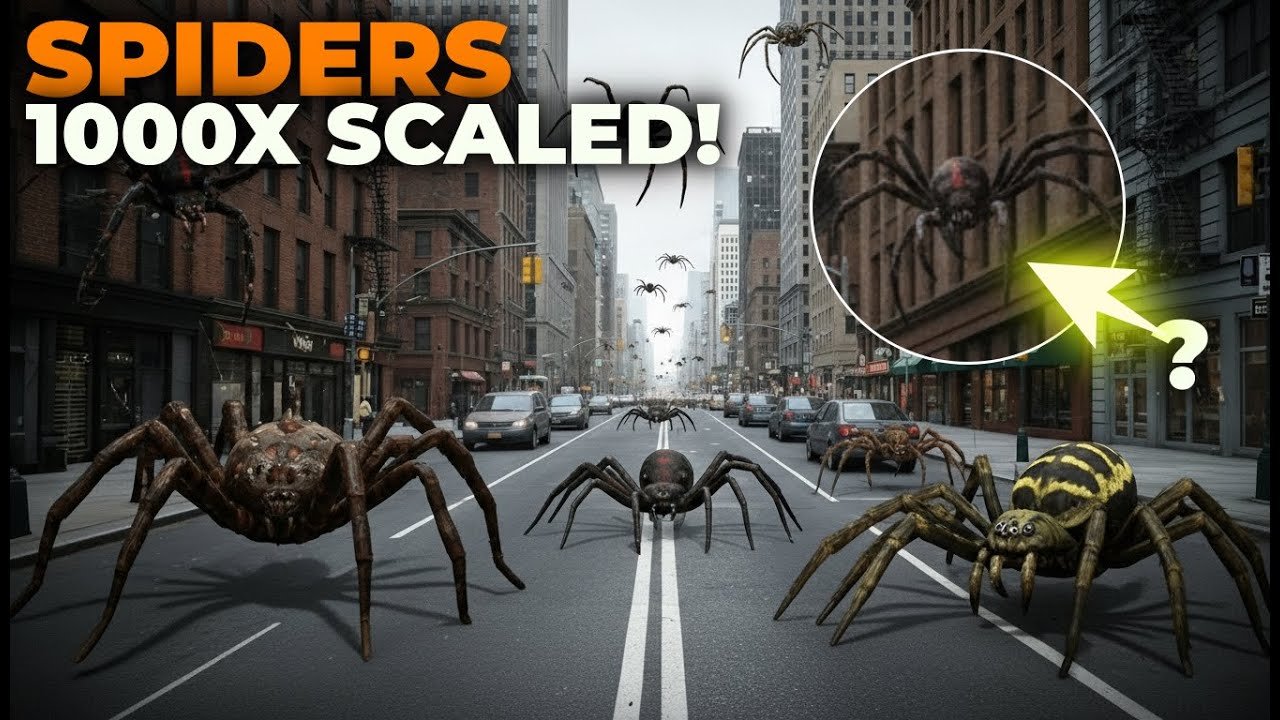 If Spiders Were 1000 Times Bigger | Giant Spiders | 3D Comparison