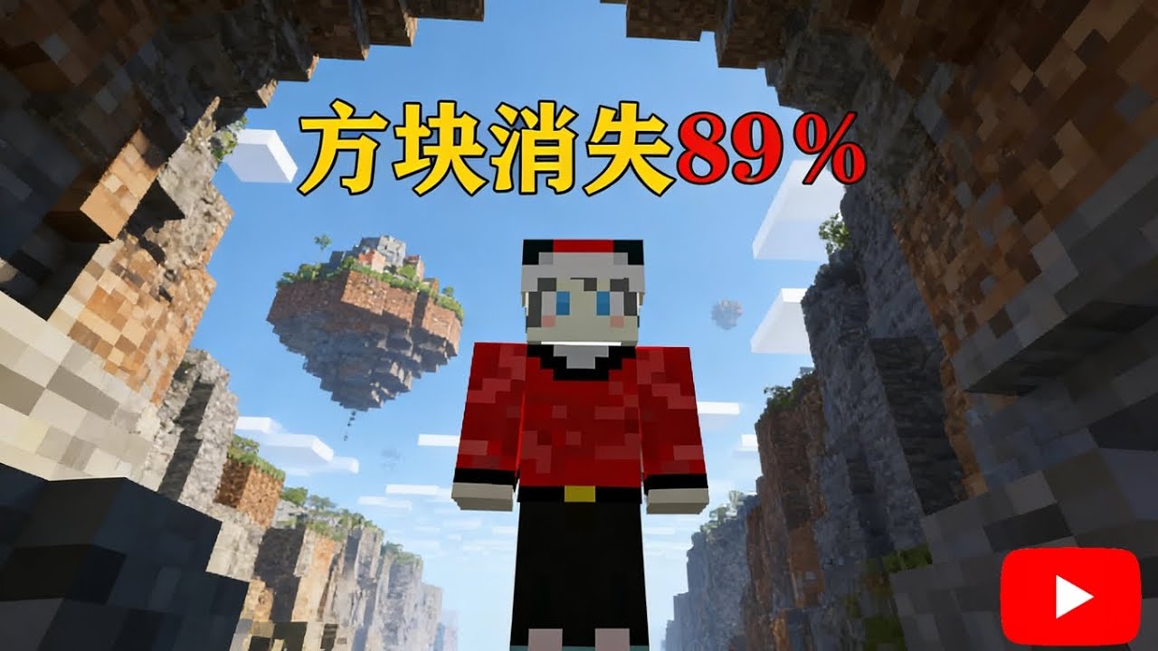 当MC世界的方块消失百分之89！该如何生存下去？【我的世界】