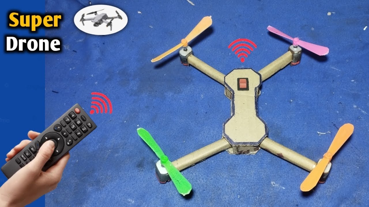How To Make a Drone At Home 🚁 | With Cardboard And DC Motor | Amazing Homemade Drone