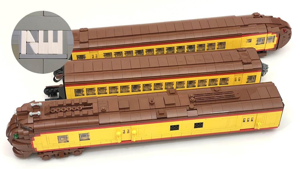 Первый обтекаемый локомотив: #lego Union Pacific M-10000 с двигателем MK Hyperspeed