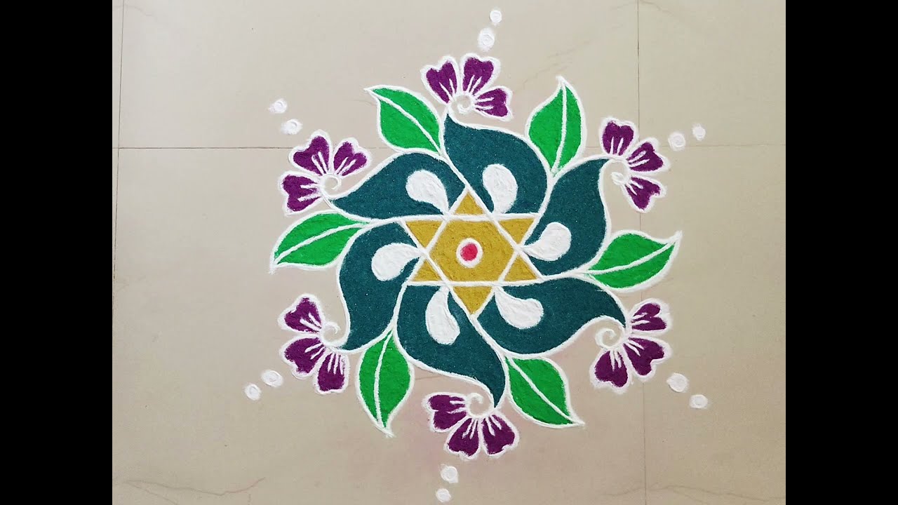 Easy Kolam #Easy Rangoli #Rangoli #muggulu #Simple Kolam #Trending Kolam #New kolam #arts 🎨✍🎭💕