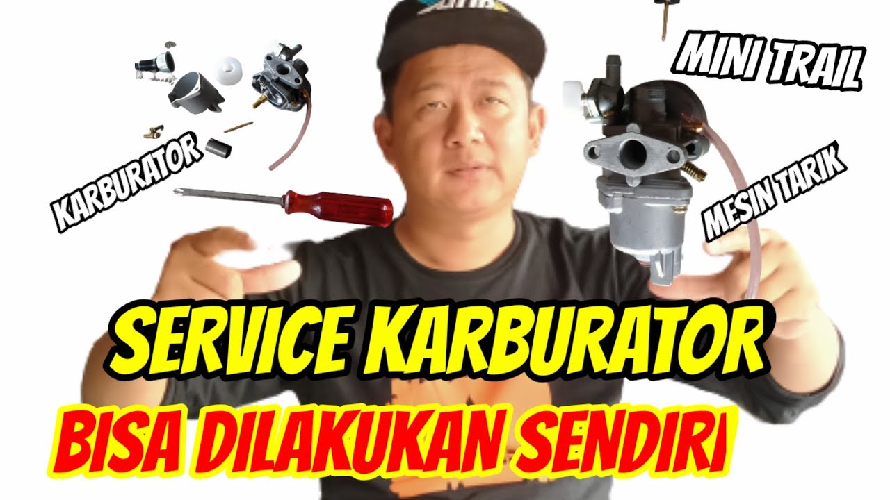 CARA SERVICE KARBURATOR MINI TRAIL 49cc MESIN TARIK