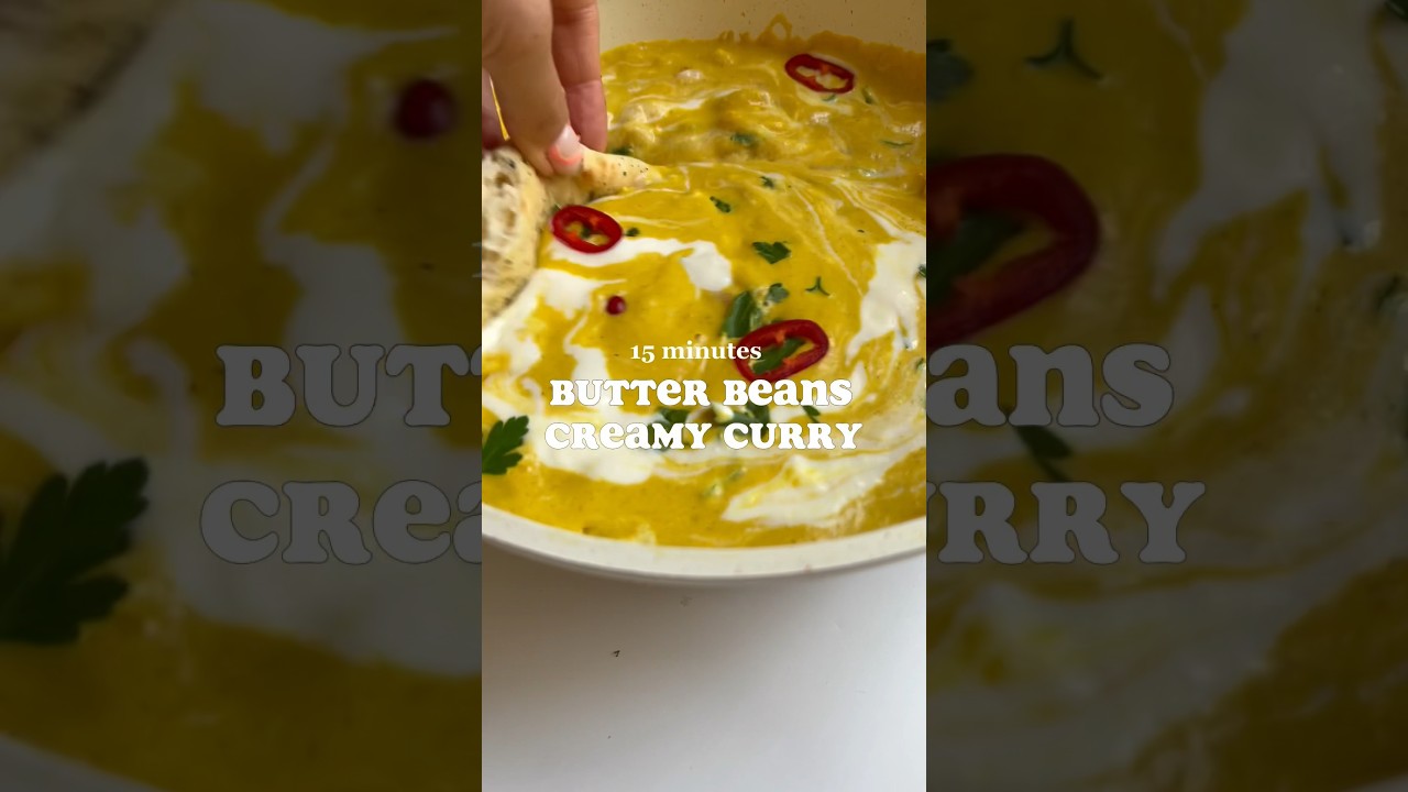🔥 15 Minutes Butter beans curry - Vegan express #curry #vegancurry #quickdinnerideas