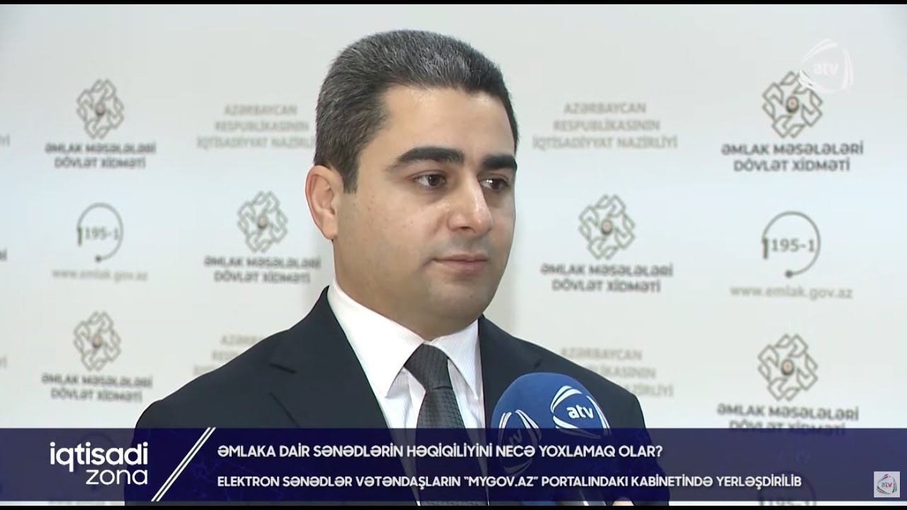 Daşınmaz əmlakın qeydiyyatı ilə bağlı sənədlərin həqiqiliyinin elektron yoxlanılması