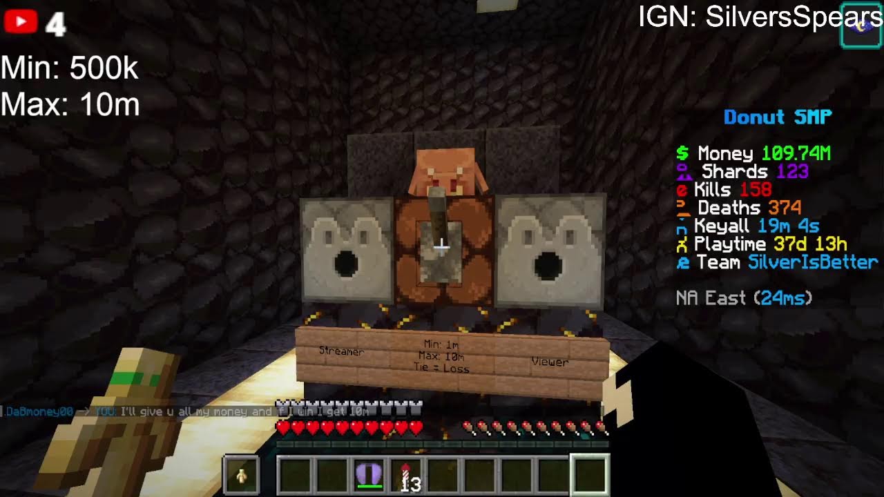 DonutSMP live rating bases(5min good base)/gambling/auctions#LIVE