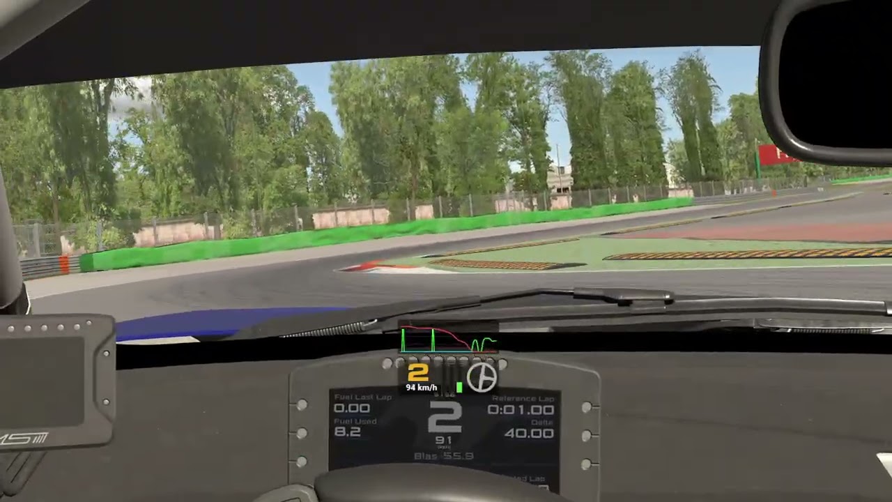 iRacing MUSTANG GT4 at MONZA COMB DRIVER SETUP