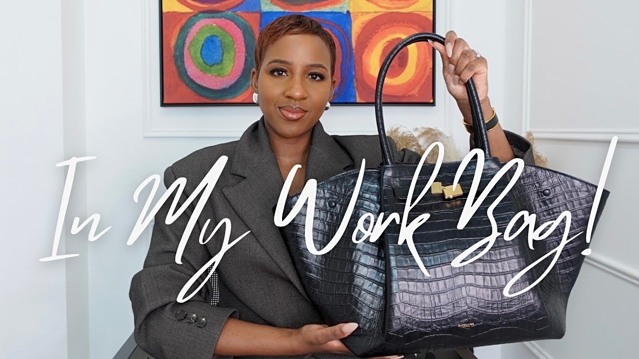 What’s In My Work Bag?!| Tech Girl 9-5 Essentials | Demillier New York Tote Bag Review | Natie’s Own
