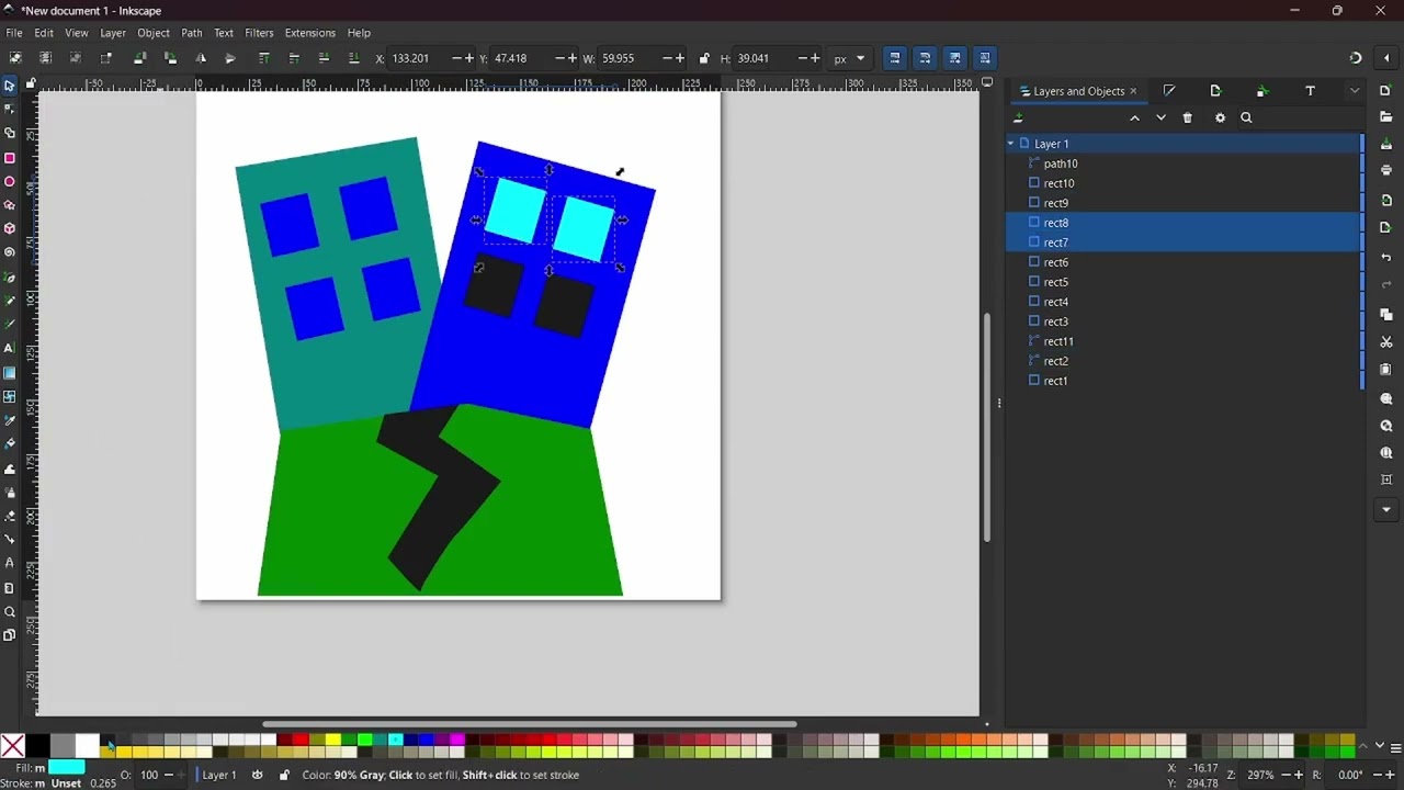 Earthquake Icon Design in Inkscape | Vector Art Tutorial | Pintig Laro Games