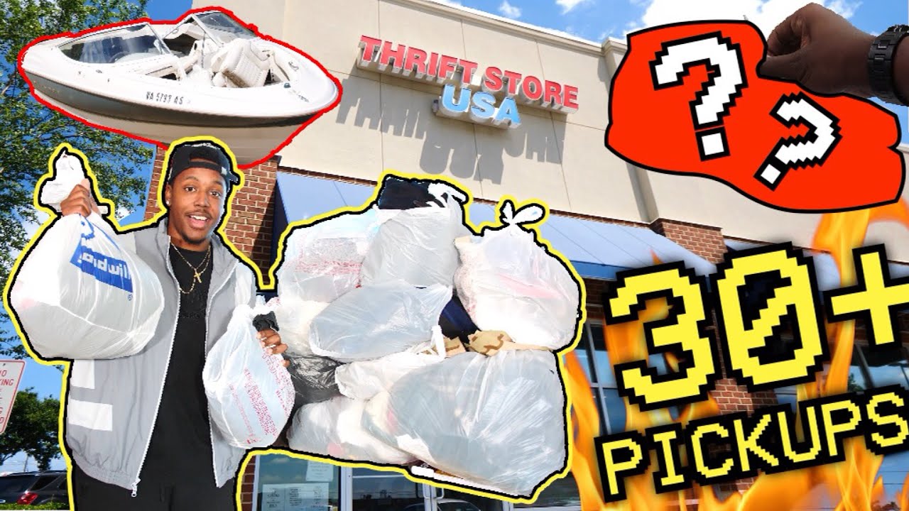 FINDING OG JORDANS, FLAME & A BOAT AT THE THRIFT! 30+ NEW PICKUPS! TRIP TO THE THRIFT!