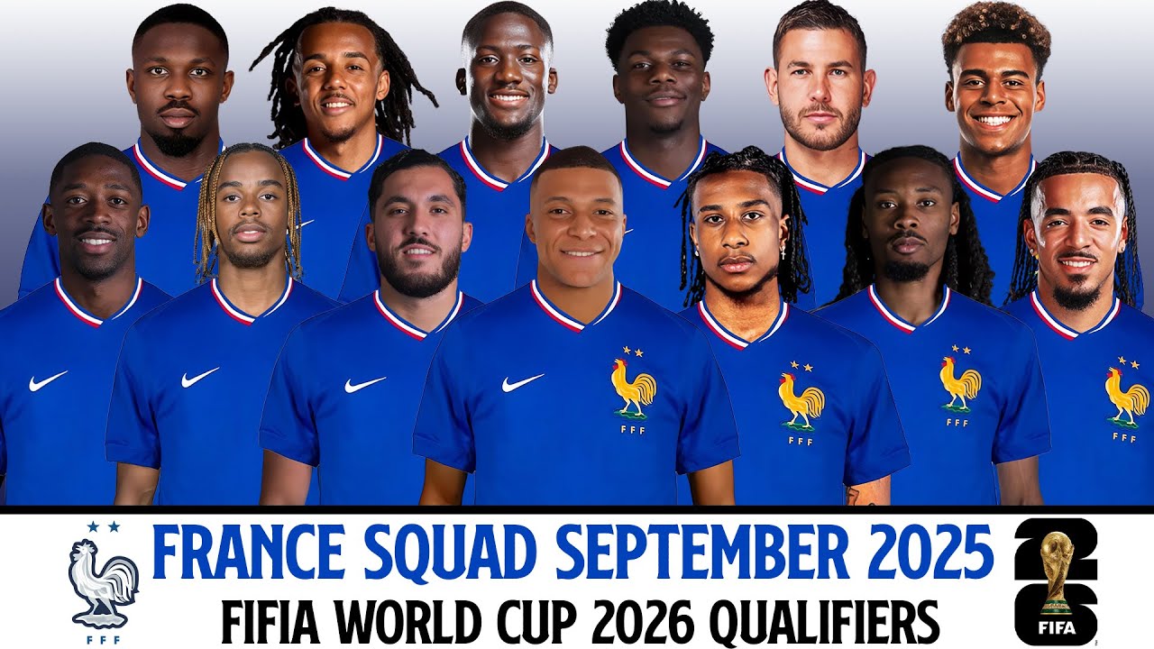 FRANCE Official Squad September 2025 | FIFIA World Cup 2026 Qualifiers