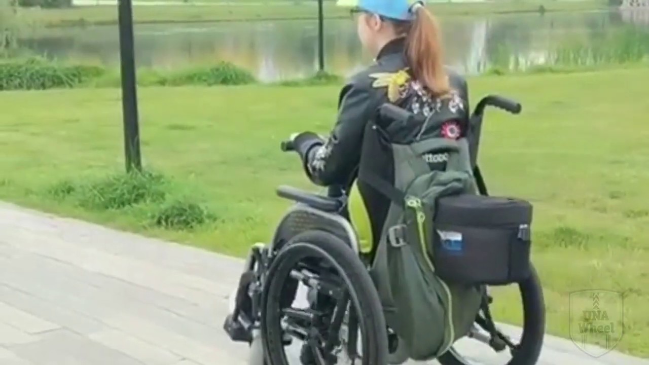 UNAwheel MINI installed on a BASIC wheelchair (user video)