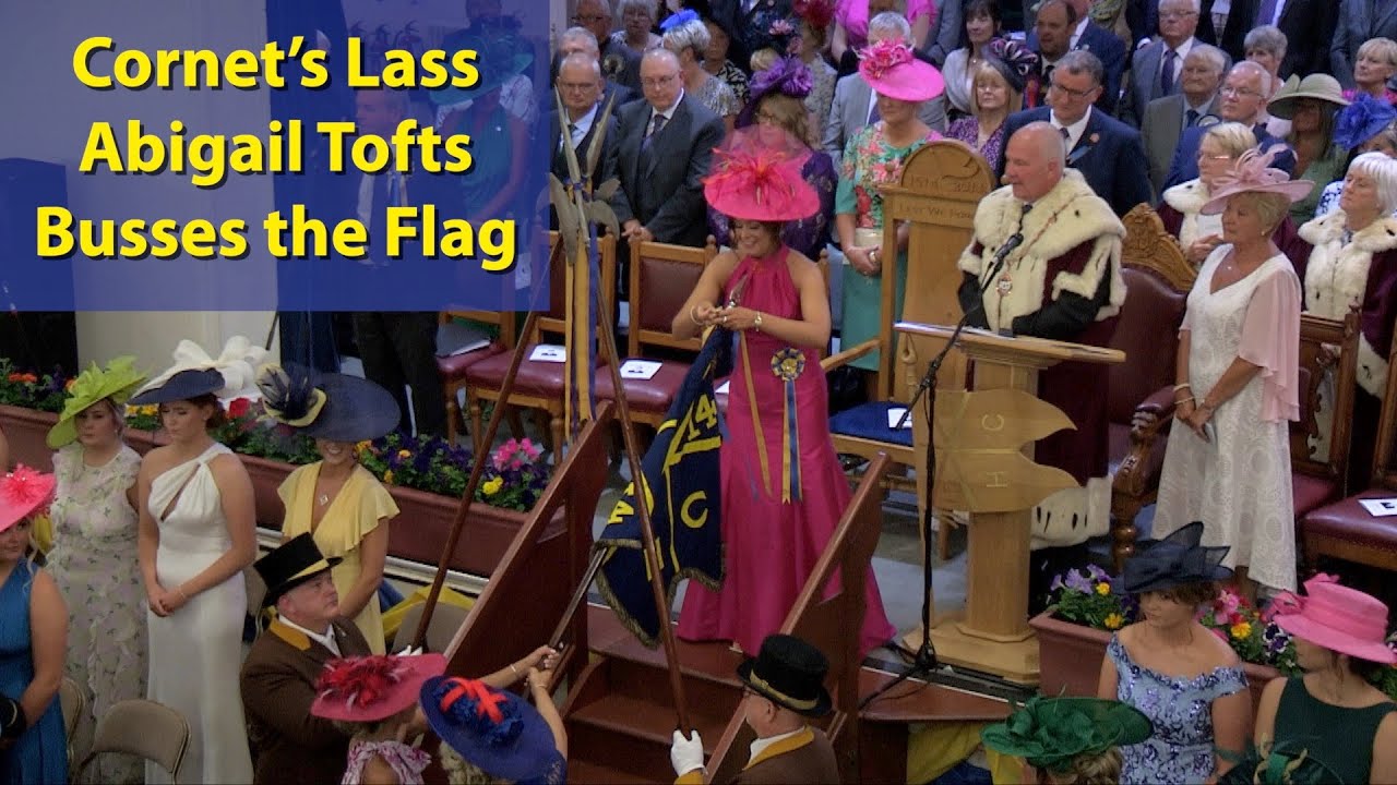 Cornet’s Lass Abigail Tofts Busses the Flag | Hawick Common Riding Colour-Bussing 2023
