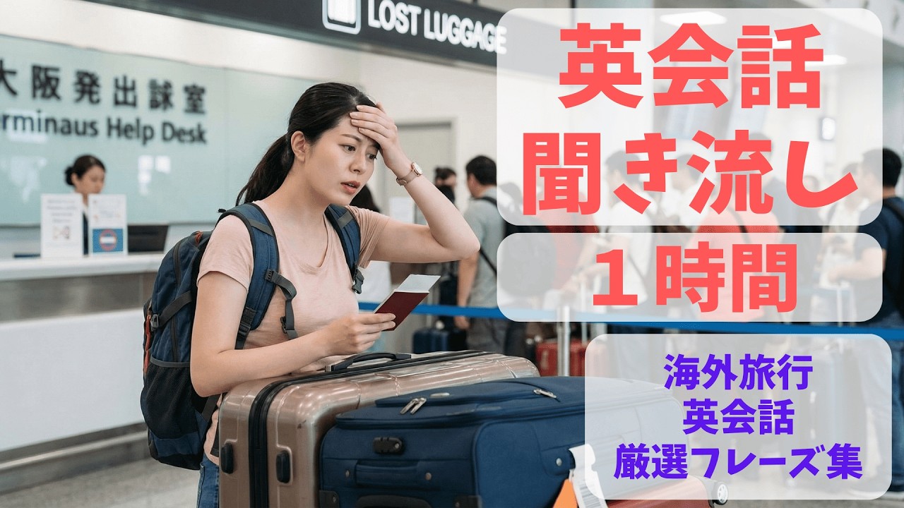 【1時間聞き流し】海外旅行で絶対に使う50フレーズ完全版｜2秒で答える瞬間翻訳トレーニング｜英語脳を作る大人向け英会話