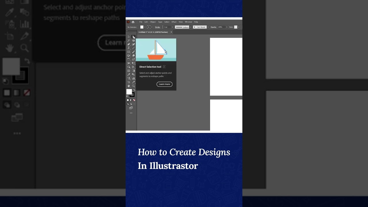 Adobe Illustrator tutorial: First steps for logo design #shorts