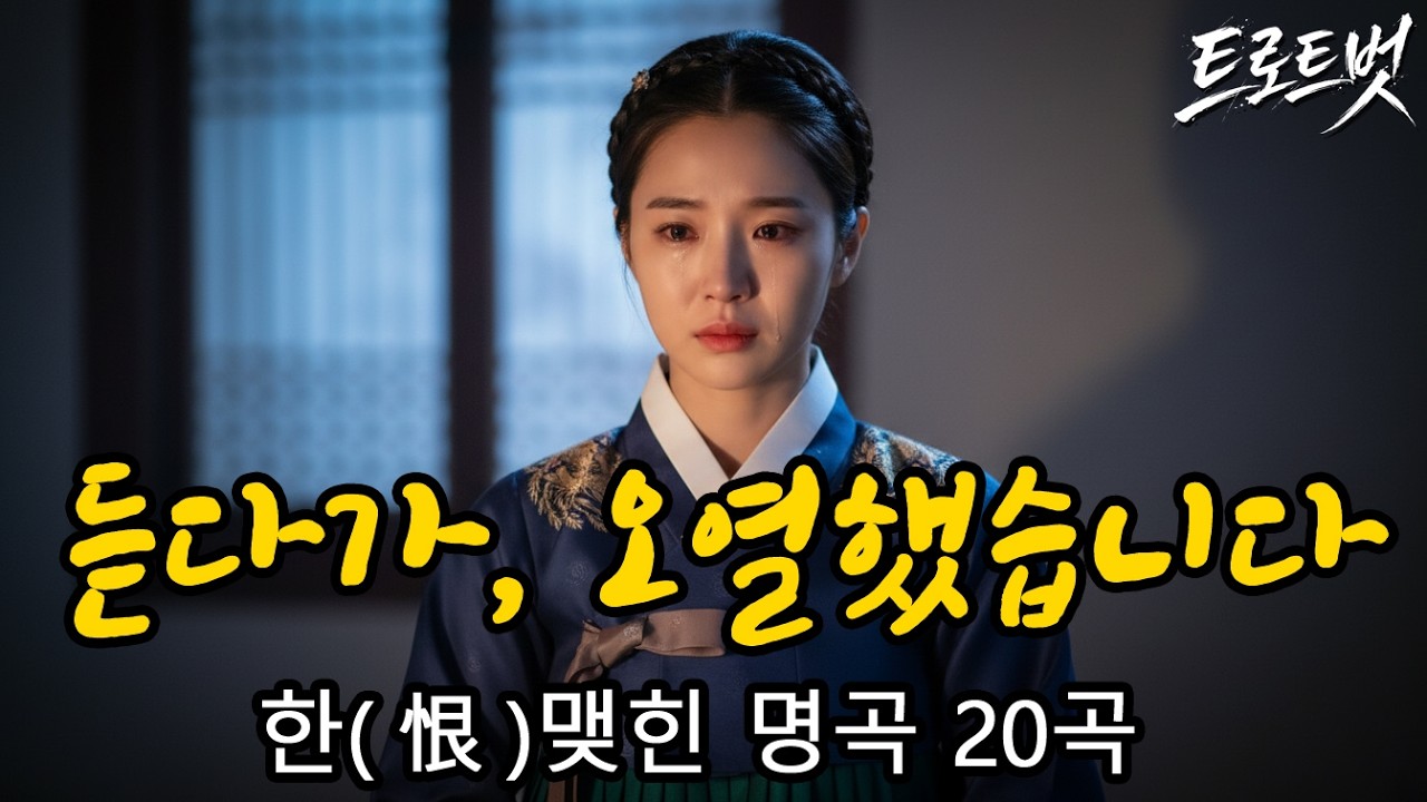 듣는 순간 눈물 왈칵 쏟아지는... 한(恨)맺힌 사극 트로트 20곡 (단심가, 상사화, 은하수) #트로트메들리 #사극트로트 #슬픈노래모음 #수면음악 #운전할때듣기좋은노래