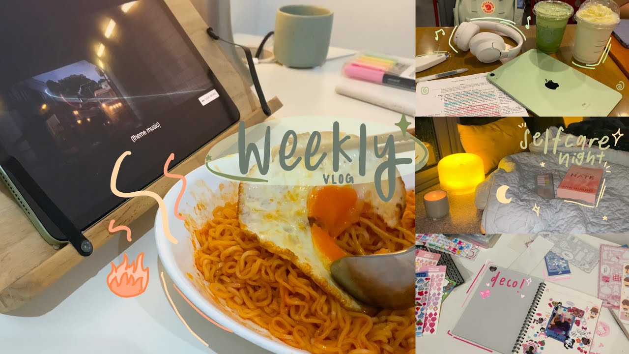 weekly vlog | 🌟 going out, studying & selfcare night