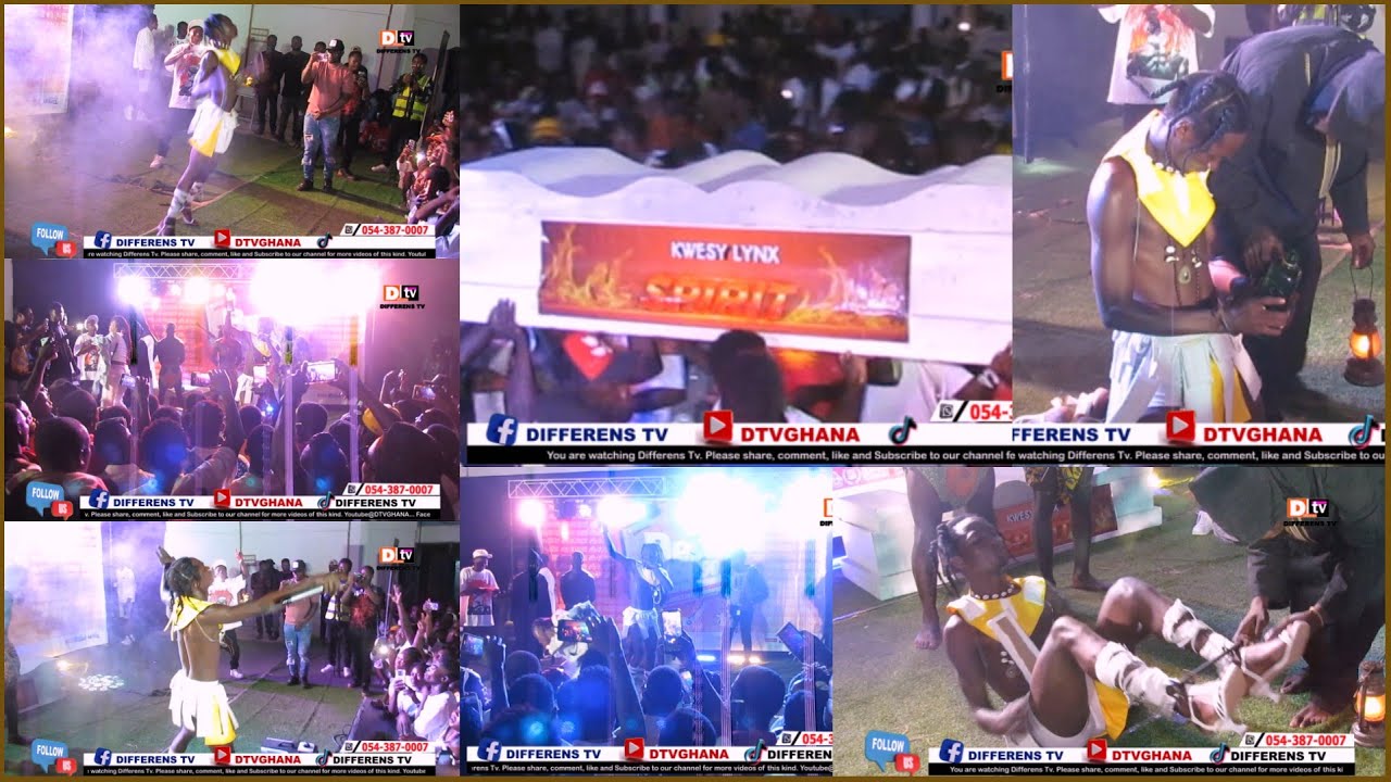 Kwesy Lynx Entered Stage in Casket: Death, Rebirth, Music-Highy Spiritual Performance @ Foyawo Music