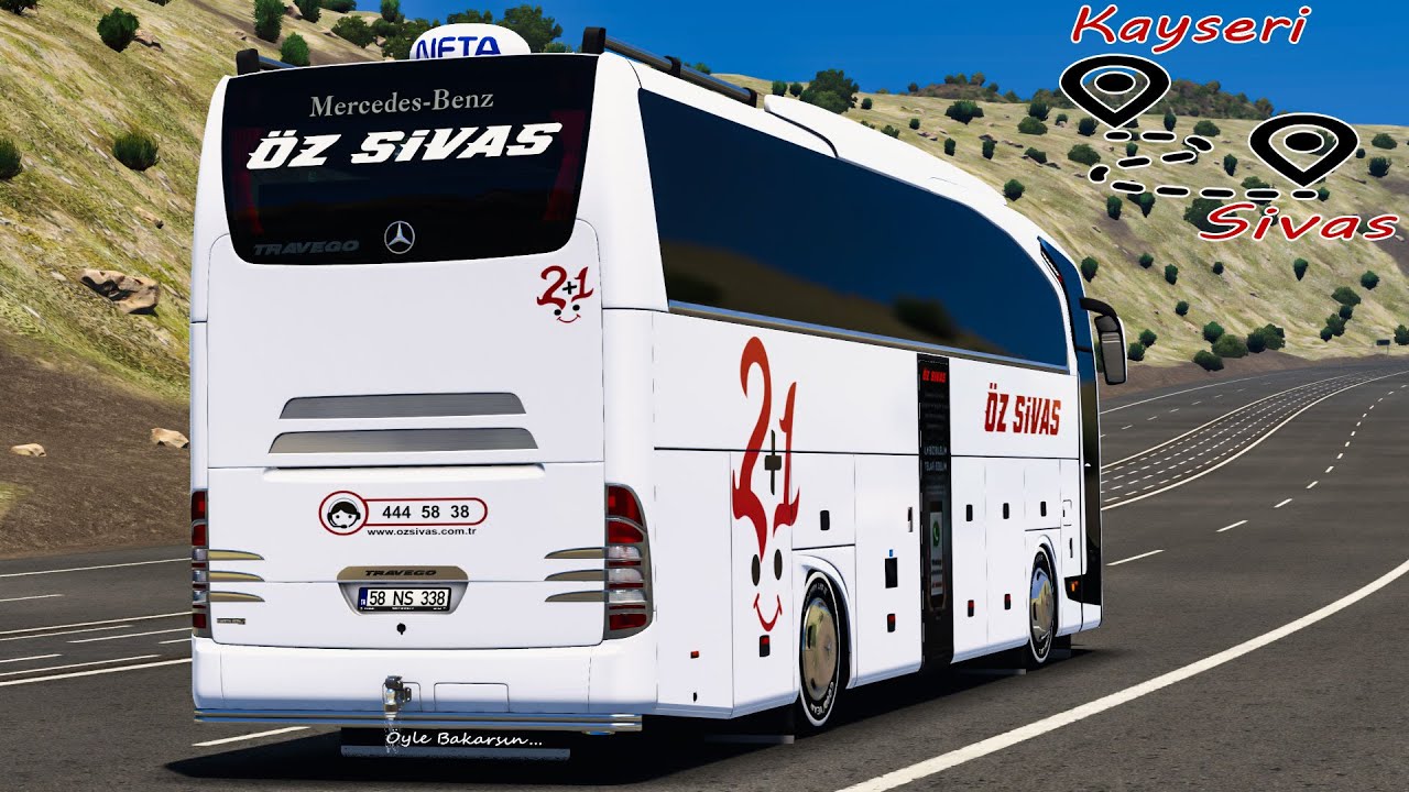 “Kayseri–Sivas Arası Efsane Yolculuk! ETS2 Otobüs Modu