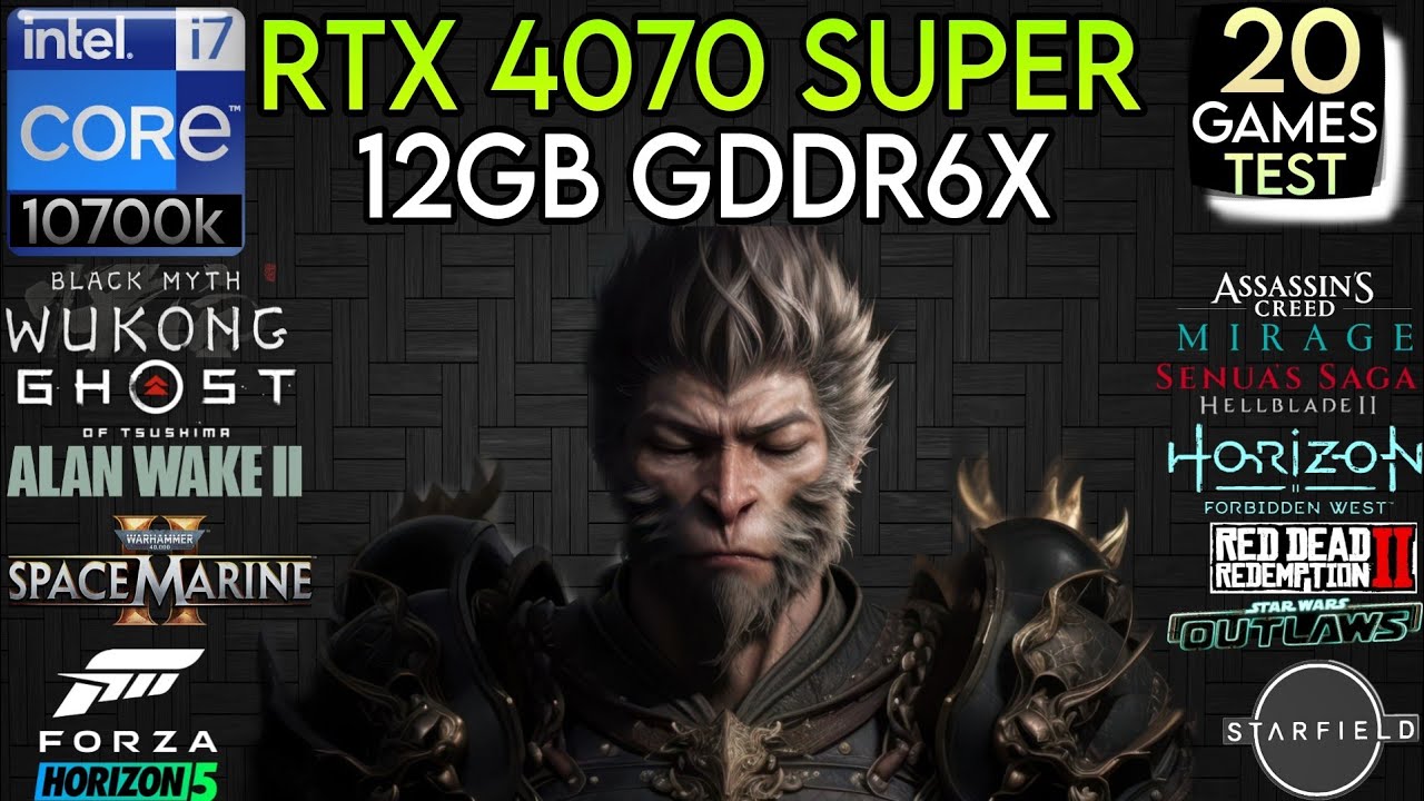 RTX 4070 Super + I7 10700K & 24GB Ram - Test In 20 Games - 1440p