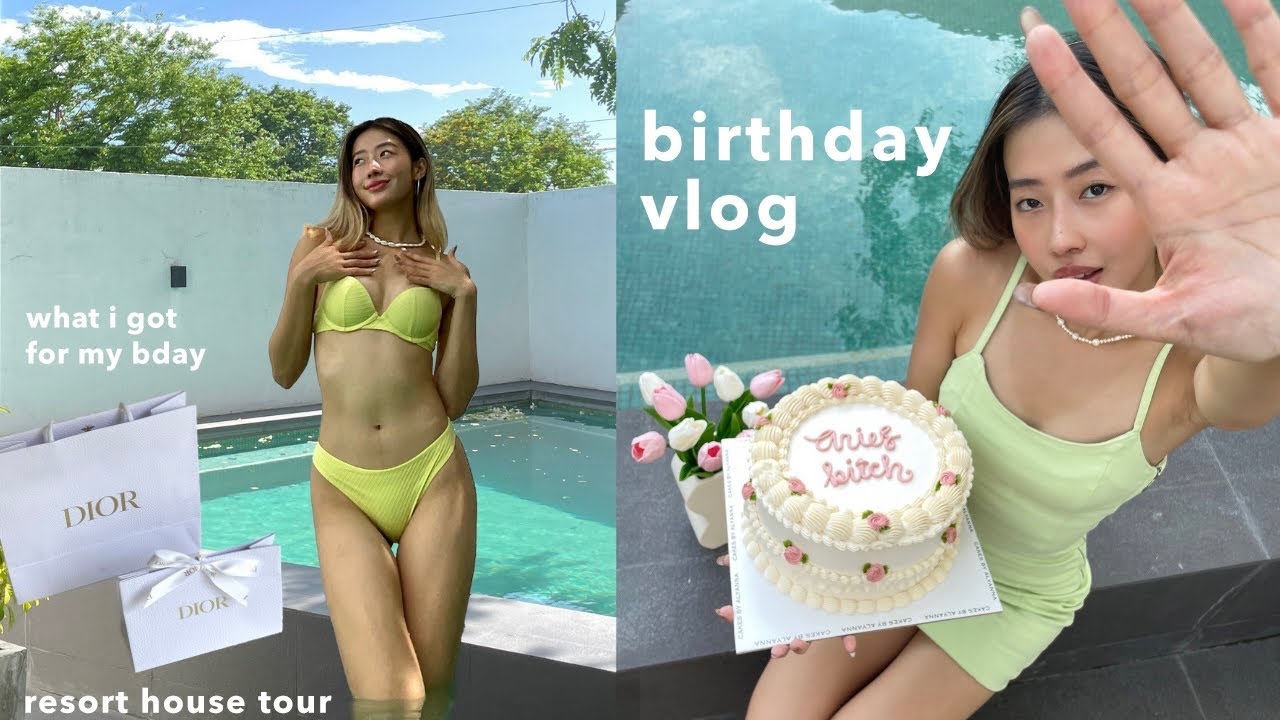 Fun Birthday Vlog! pool party prep, house tour w/ cherry blossoms 🌸