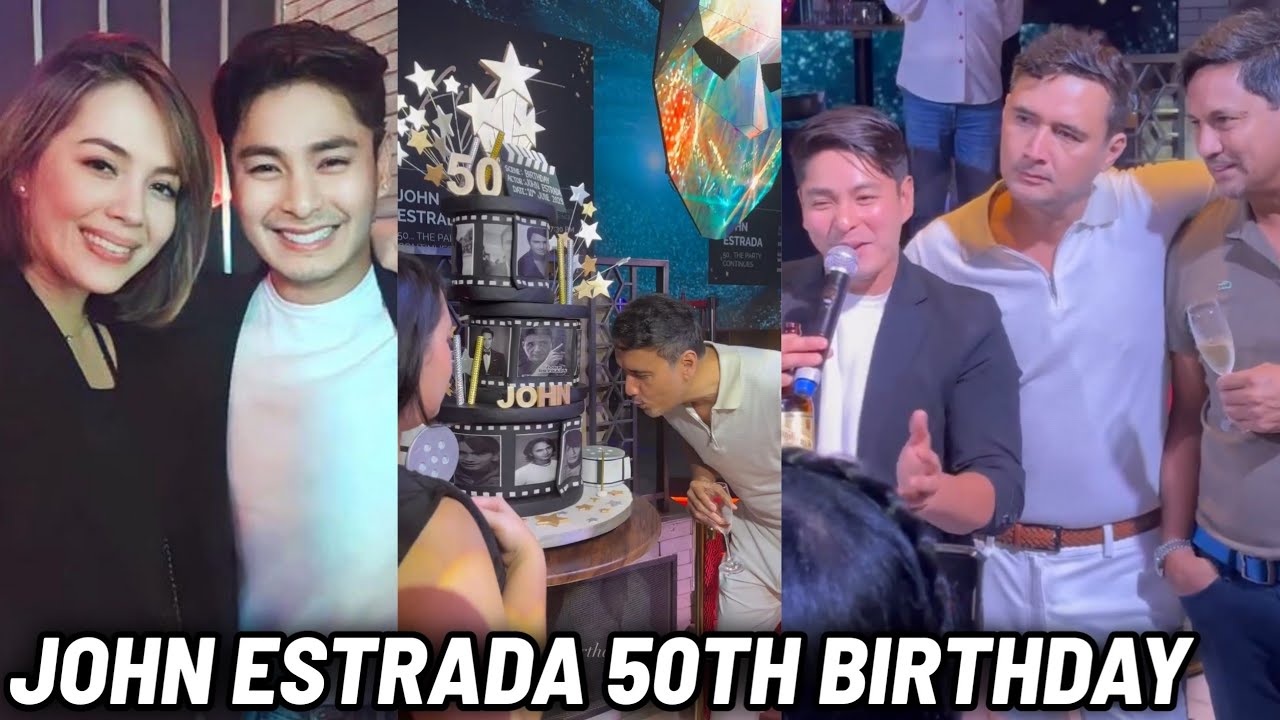 COCO MARTIN at JULIA MONTES SINURPRESA si JOHN ESTRADA 50TH BIRTHDAY BATANG QUIAPO CAST PRESENT DIN