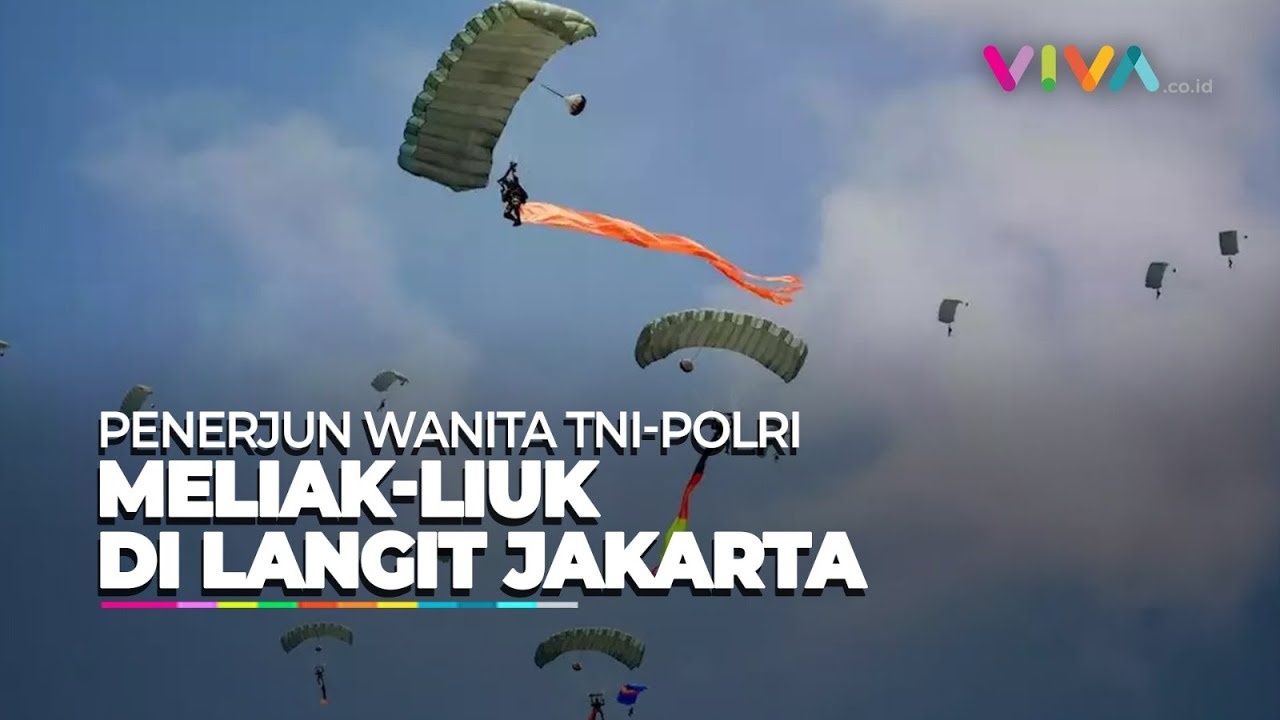 Sangar, Pasukan Penerjun Payung TNI-Polri Wanita Unjuk Gigi