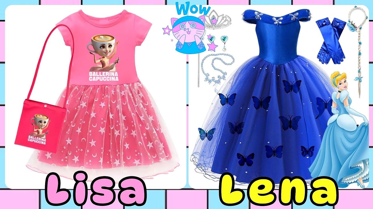 Lisa or Lena 😍 Disney's cindrella or ballerina 💖 #lisa #lena #lisaorlena #trending #lisaandlena