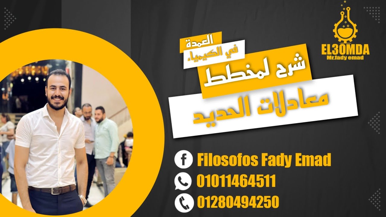 شرح لمخطط معادلات الحديد - الدرس الرابع باب اول - الصف الثالث الثانوي