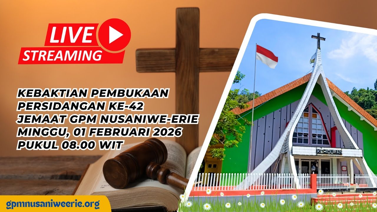 Ibadah Live Streaming Gereja Kehidupan Jemaat GPM Nusaniwe Erie, Minggu 01 Feb 2026 || 08.00 WIT