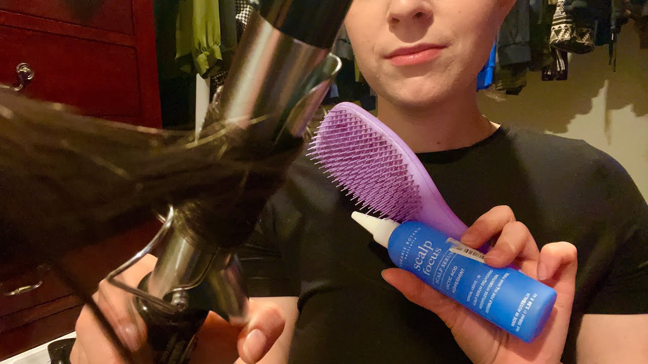 ASMR Doing Your Hair for a Date (hair curling, brushing & sectioning) Pt 2 of the 15k Special