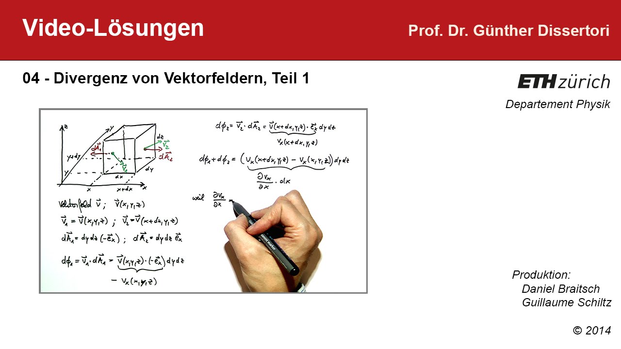 04-1: Videolösung zur Divergenz von Vektorfeldern (Teil 1)