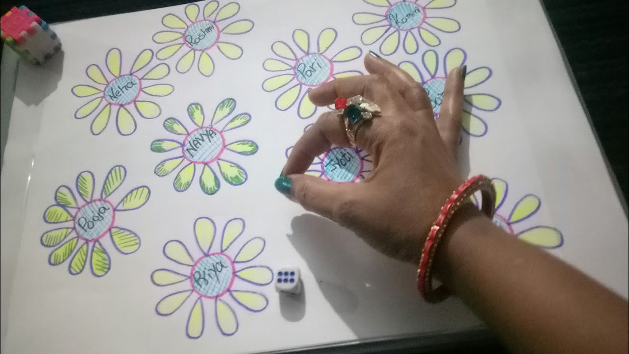 Kitty Game flower fill with dice mastiiiiii one by one