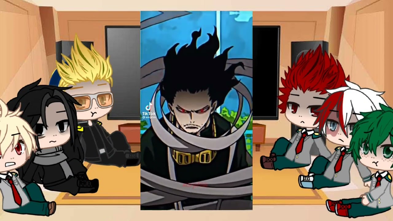 Some class 1A students (+ Aizawa and Mic) react to Shirakumo Oboro |Mha||Bnha|