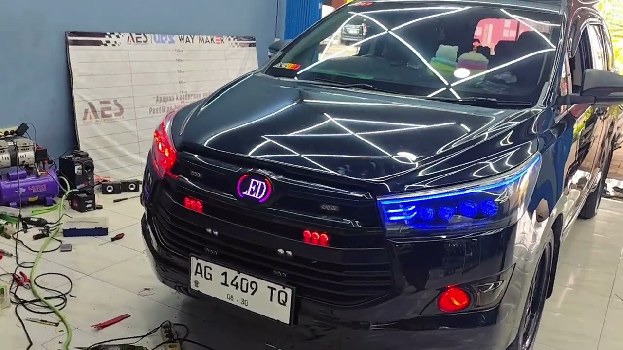 #share  riview dan pemasangan fullset pro 7 dan AES + acc logo untuk innova RIborn 2020