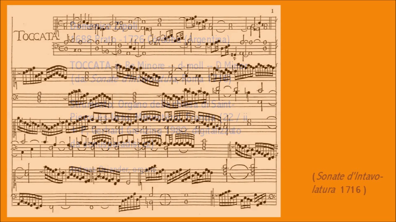 Domenico Zipoli (1688-1726): Toccata in Re Minore