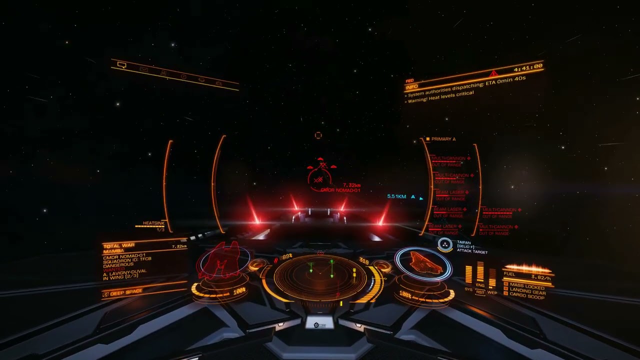 PVP Corvette + Cops useless vs THREE Mambas  - Elite Dangerous